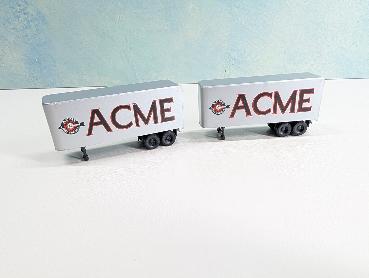 USED Athearn HO Scale Set of Piggy Trailers ACME