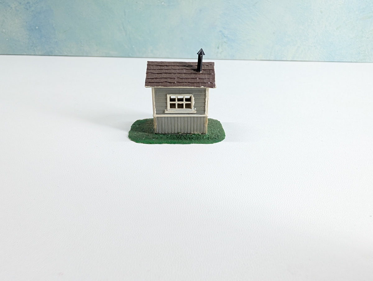 USED HO Scale Gray Outhouse
