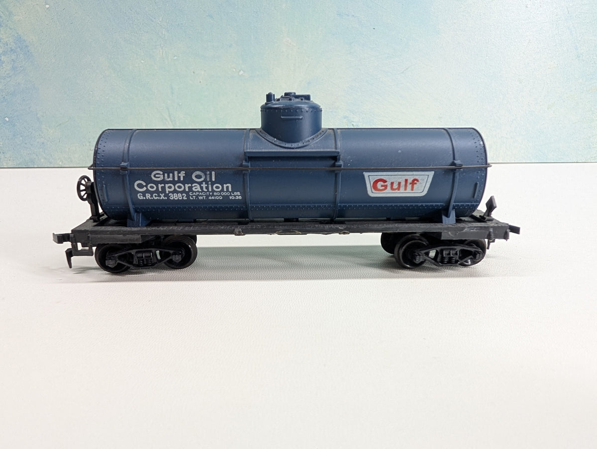 USED Life-Like HO Scale Single Dome Tank Car Gulf GRCX #3882