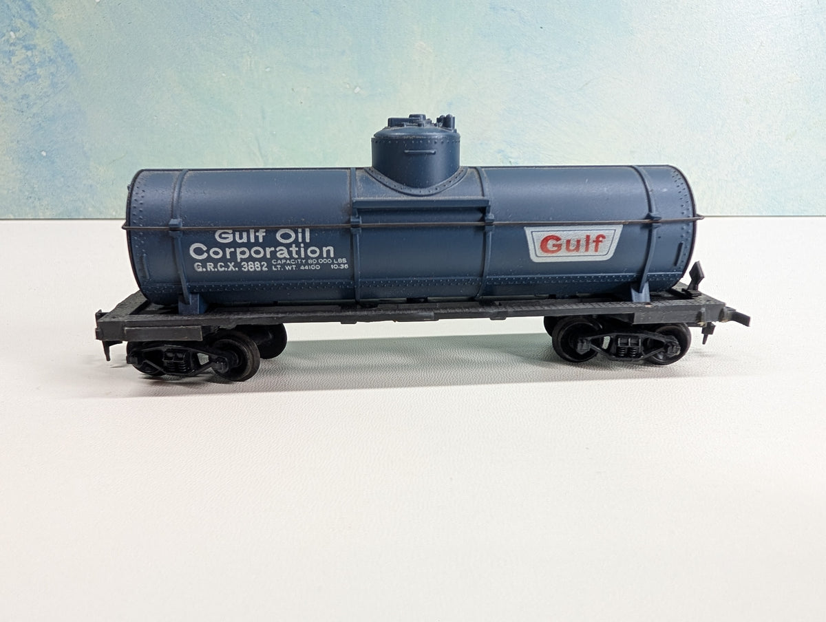USED Life-Like HO Scale Single Dome Tank Car Gulf GRCX #3882