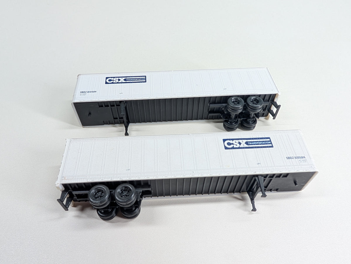 USED Athearn HO Scale Lot of 45' Trailers CSX SBDZ #610584 (2 pcs)