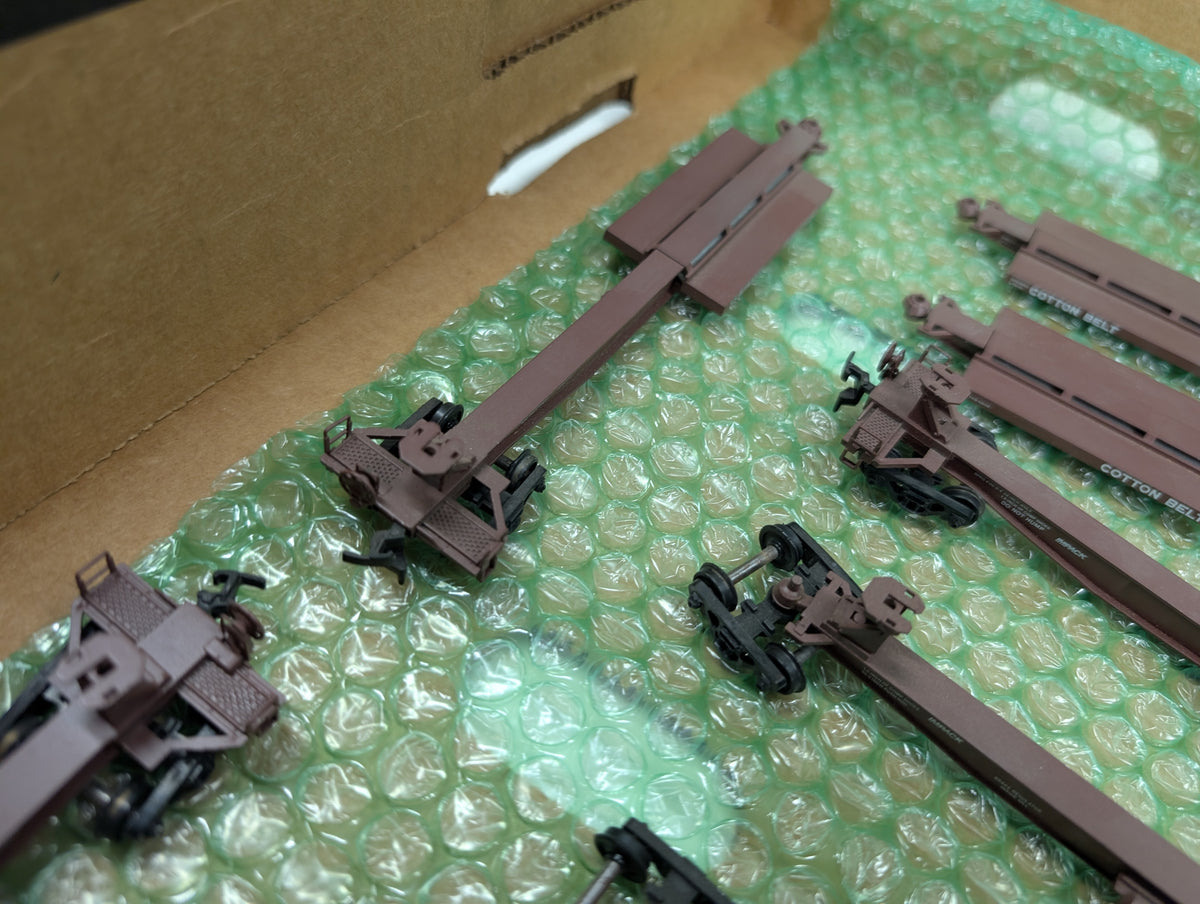 USED Athearn HO Scale Impact Trailer Inter & Ends Cotton Belt SSW #90058 (10 pcs)