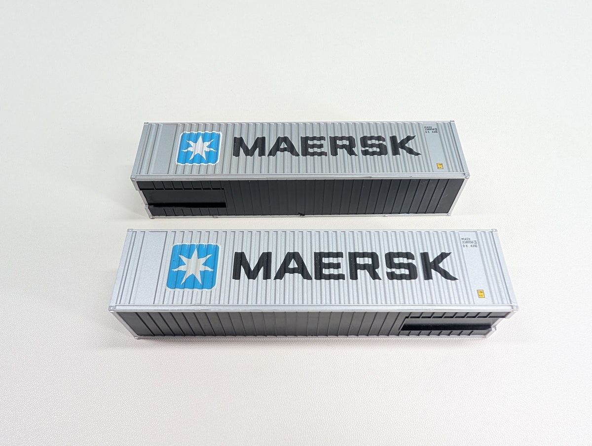 USED HO Scale 40' Containers Maersk MAEU #238956 (2 pcs)