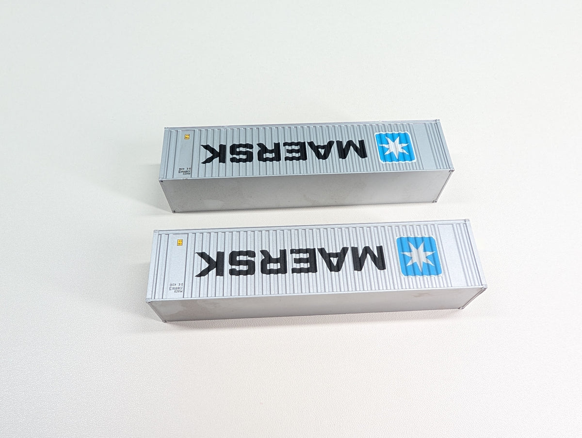 USED HO Scale 40' Containers Maersk MAEU #238956 (2 pcs)