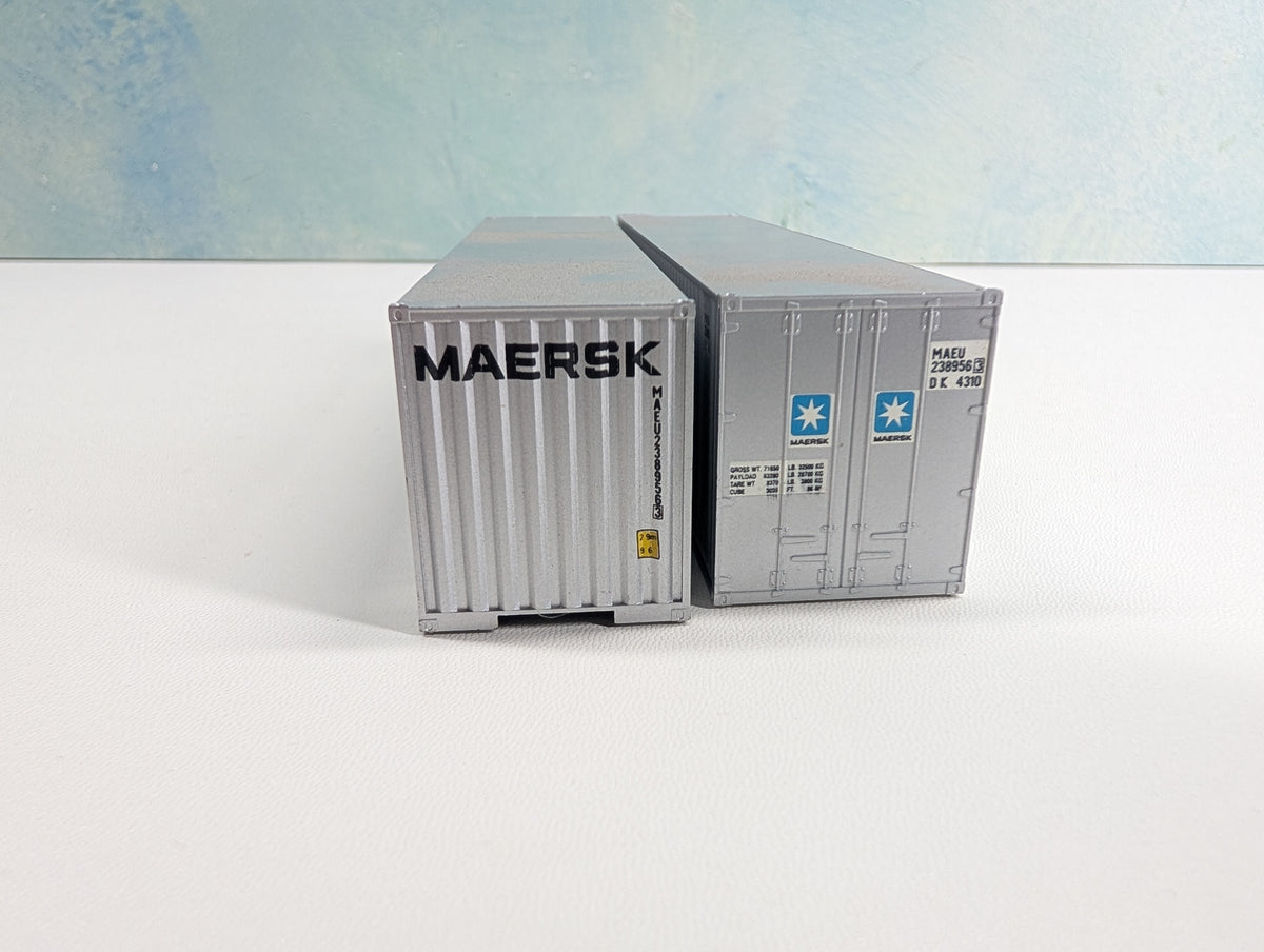 USED HO Scale 40' Containers Maersk MAEU #238956 (2 pcs)