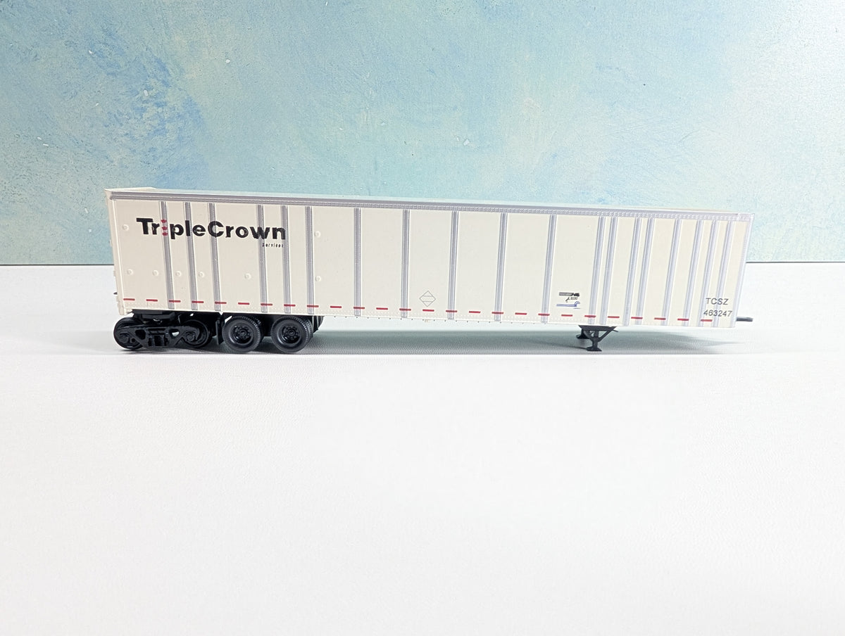 USED Bowser HO Scale 53' Roadrailer Plate Trailer Triple Crown TCSZ #463247 CR/NS