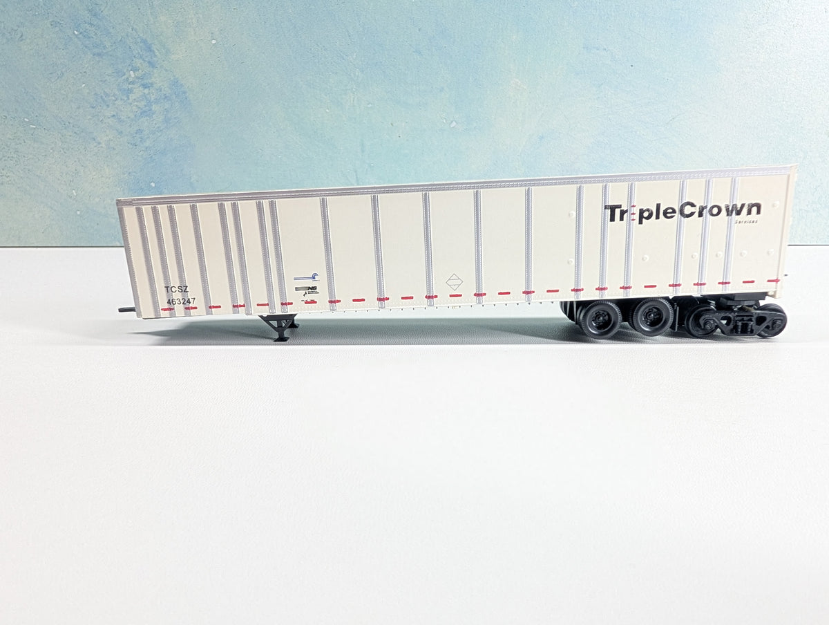 USED Bowser HO Scale 53' Roadrailer Plate Trailer Triple Crown TCSZ #463247 CR/NS
