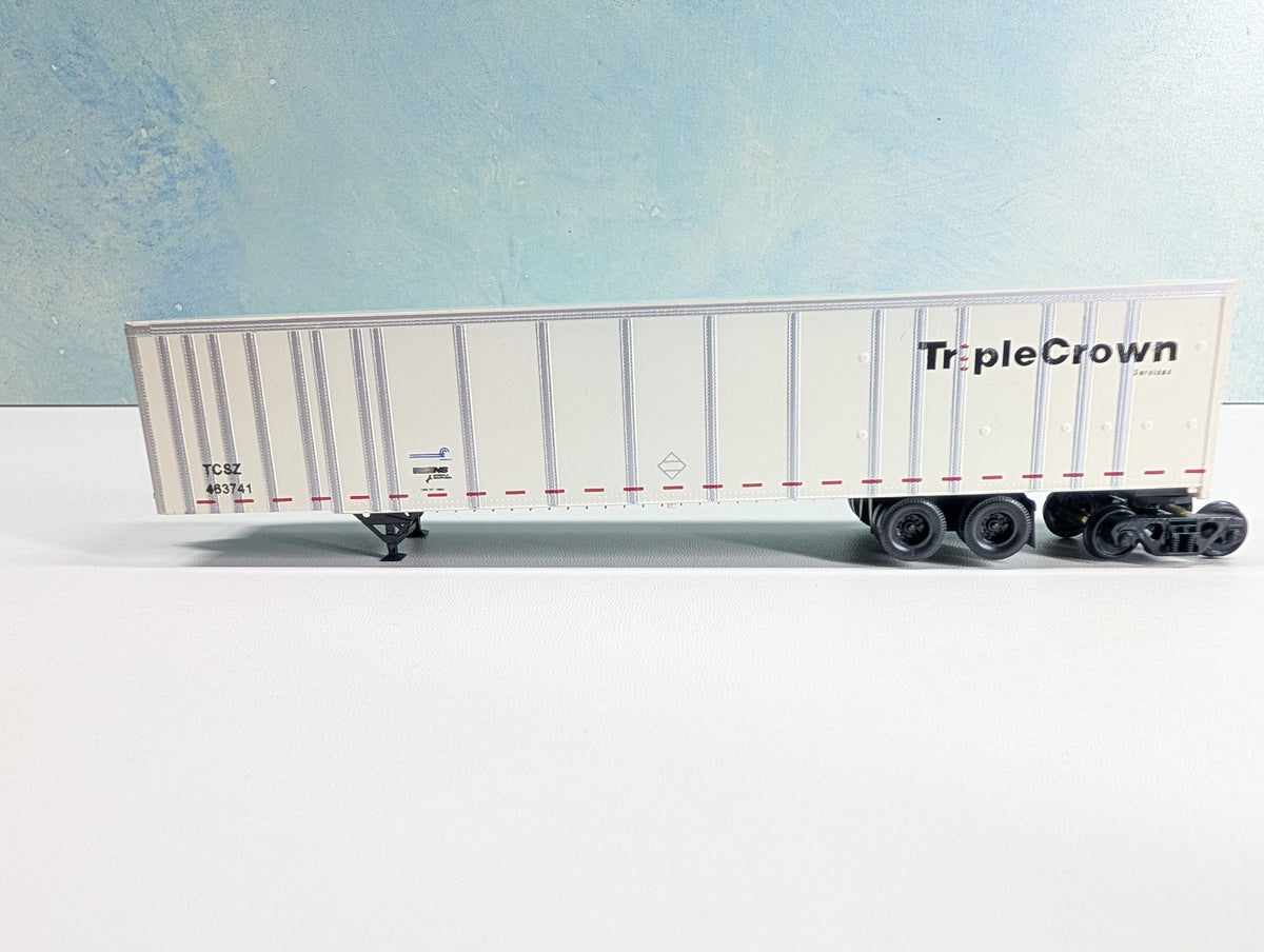 USED Bowser HO Scale 53' Roadrailer Plate Trailer Triple Crown TCSZ #463741 CR/NS