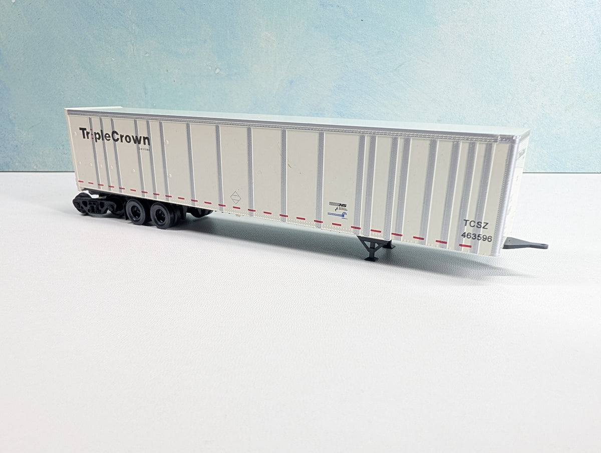 USED Bowser HO Scale 53' Roadrailer Plate Trailer Triple Crown TCSZ #463596 CR/NS