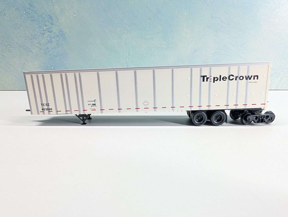 USED Bowser HO Scale 53' Roadrailer Plate Trailer Triple Crown TCSZ #463596 CR/NS