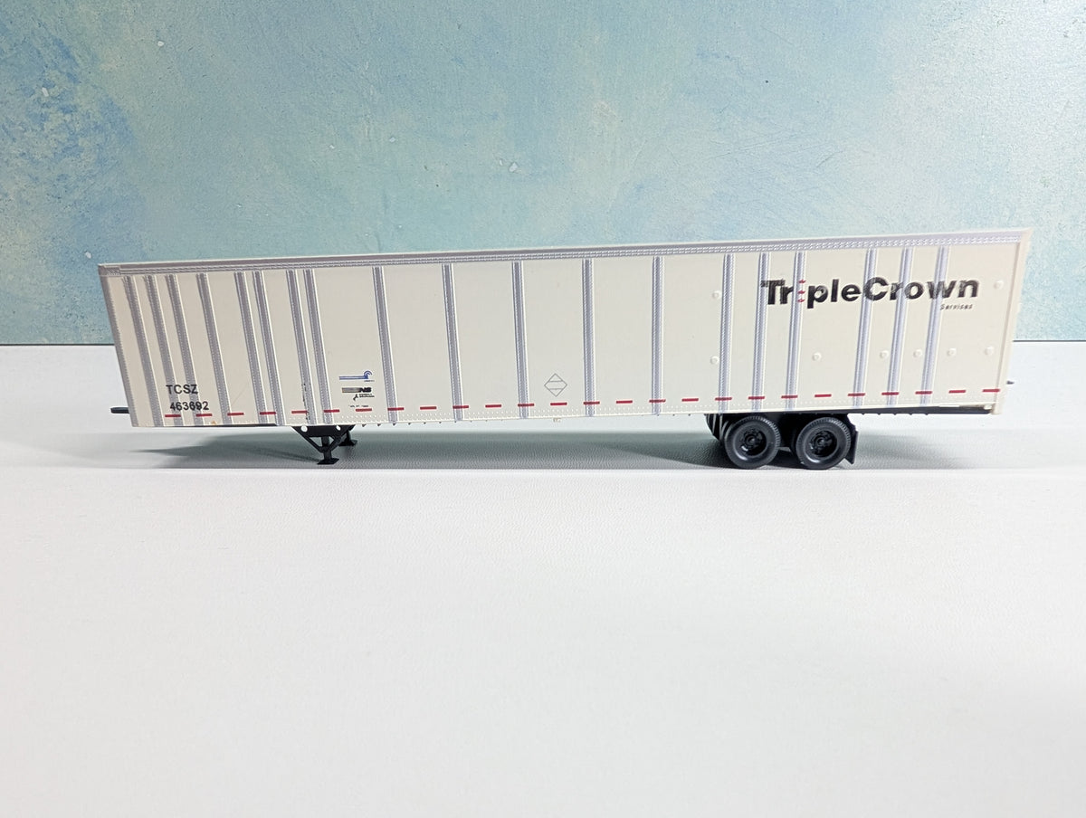 USED Bowser HO Scale 53' Roadrailer Plate Trailer Triple Crown TCSZ #463692 CR/NS