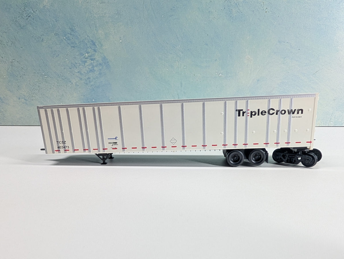 USED Bowser HO Scale 53' Roadrailer Plate Trailer Triple Crown TCSZ #463473 CR/NS