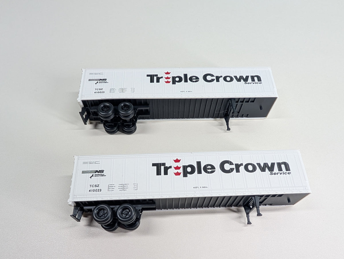 USED Athearn 5604 HO Scale 45' Trailer Triple Crown TCSZ #410023 NS (2 pcs)