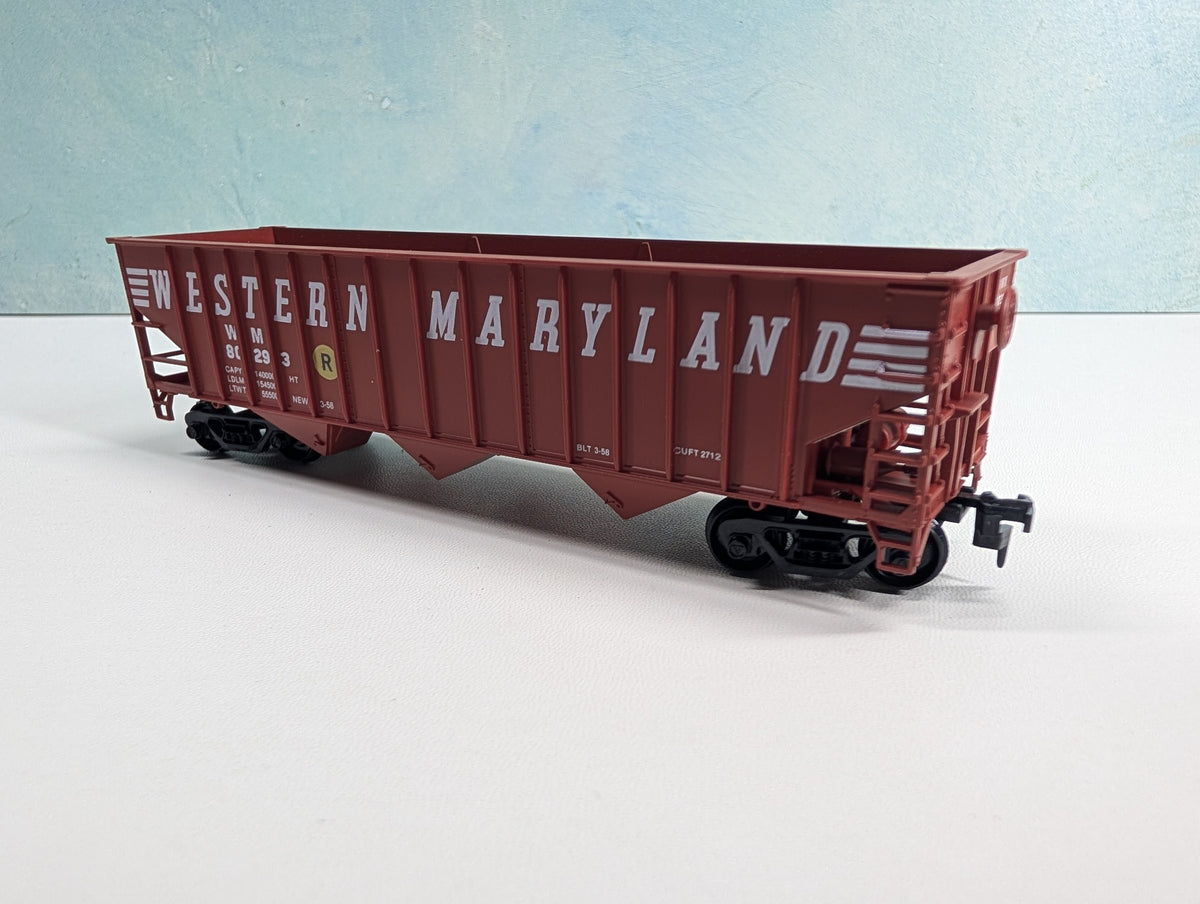 USED Stewart Hobbies HO Scale 3 Bay 70 Ton 14 Panel Hopper Western Maryland WM #80293