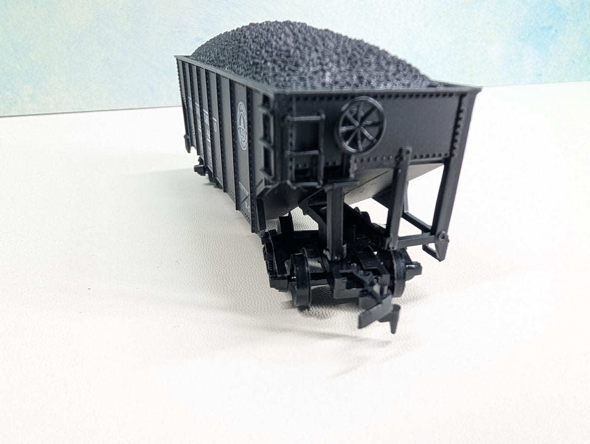 USED Life-Like HO Scale 2 Bay Hopper w/ Coal Baltimore and Ohio B&O #324449