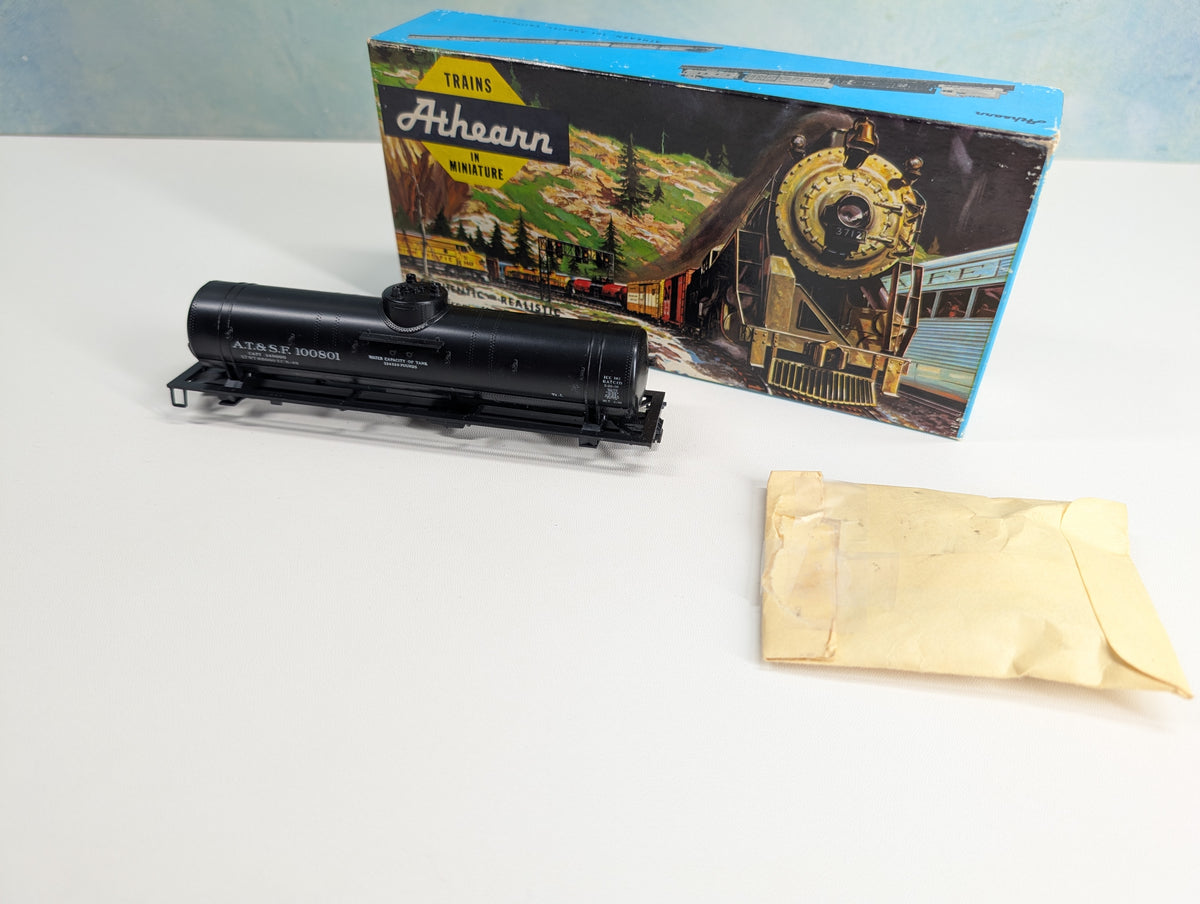 USED Athearn HO Scale Single Dome Tank Car Santa Fe ATSF #100801 Started KIT