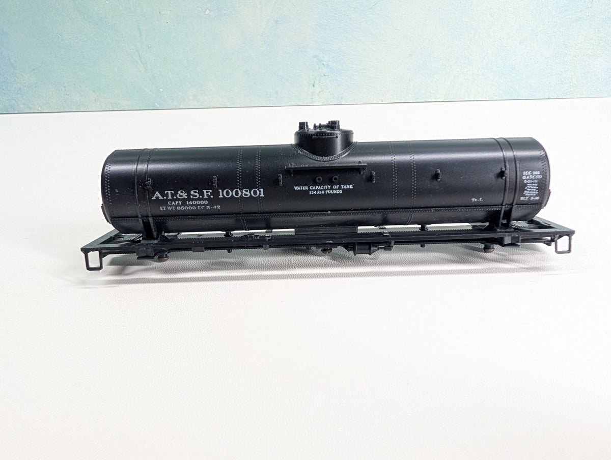 USED Athearn HO Scale Single Dome Tank Car Santa Fe ATSF #100801 Started KIT