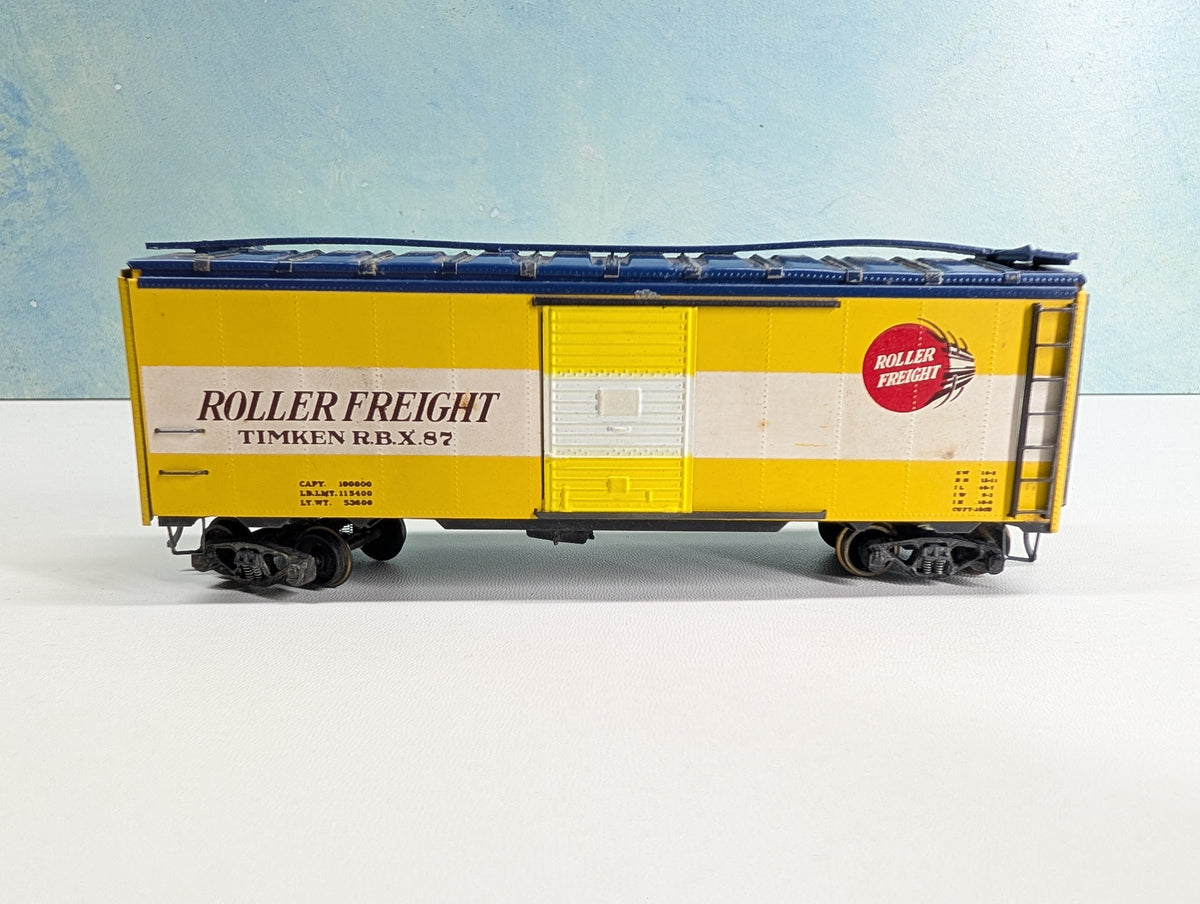 USED Athearn A181 HO Scale Metal 40' Box Car Timken Roller Freight RBX #87