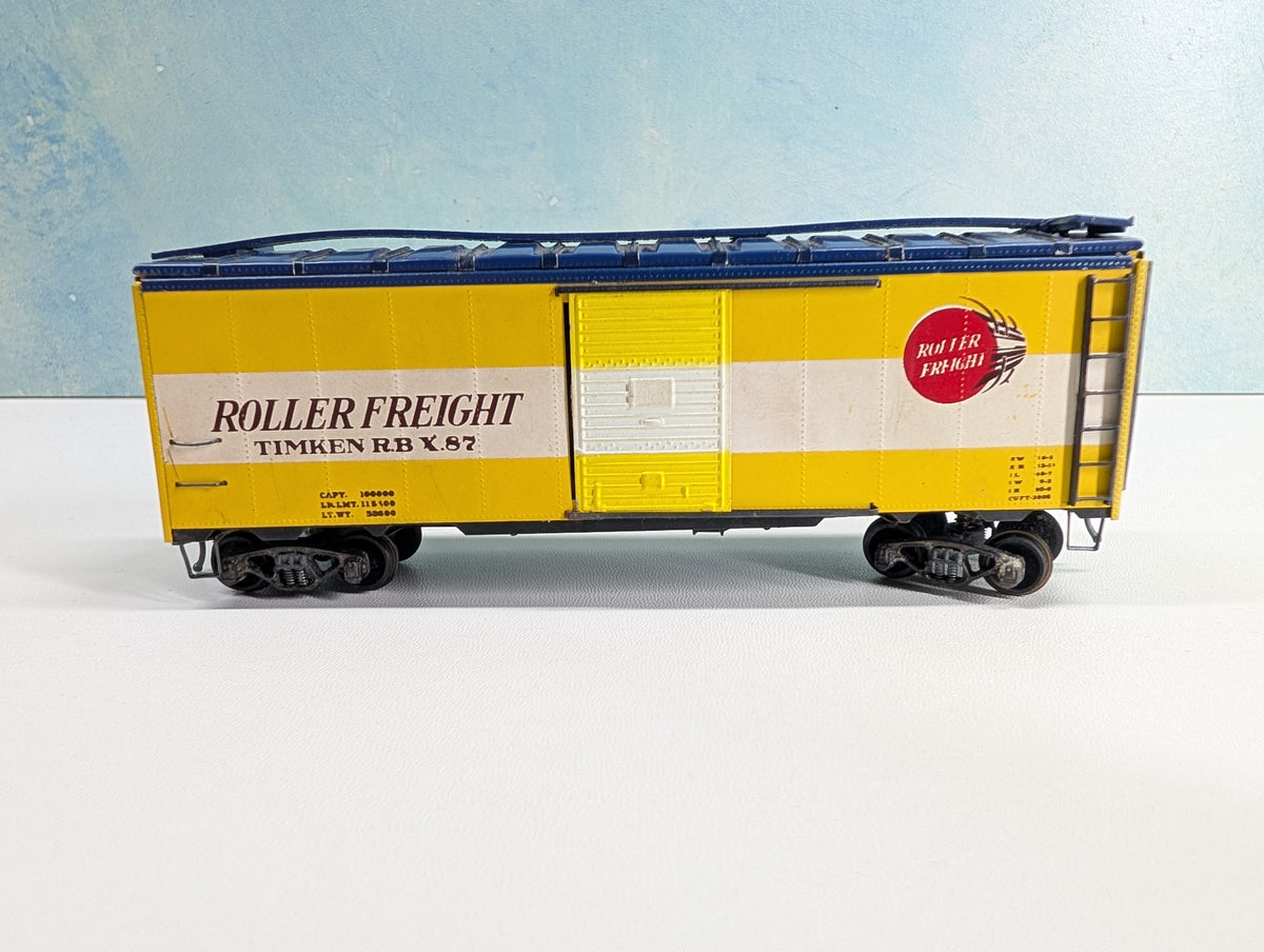 USED Athearn A181 HO Scale Metal 40' Box Car Timken Roller Freight RBX #87
