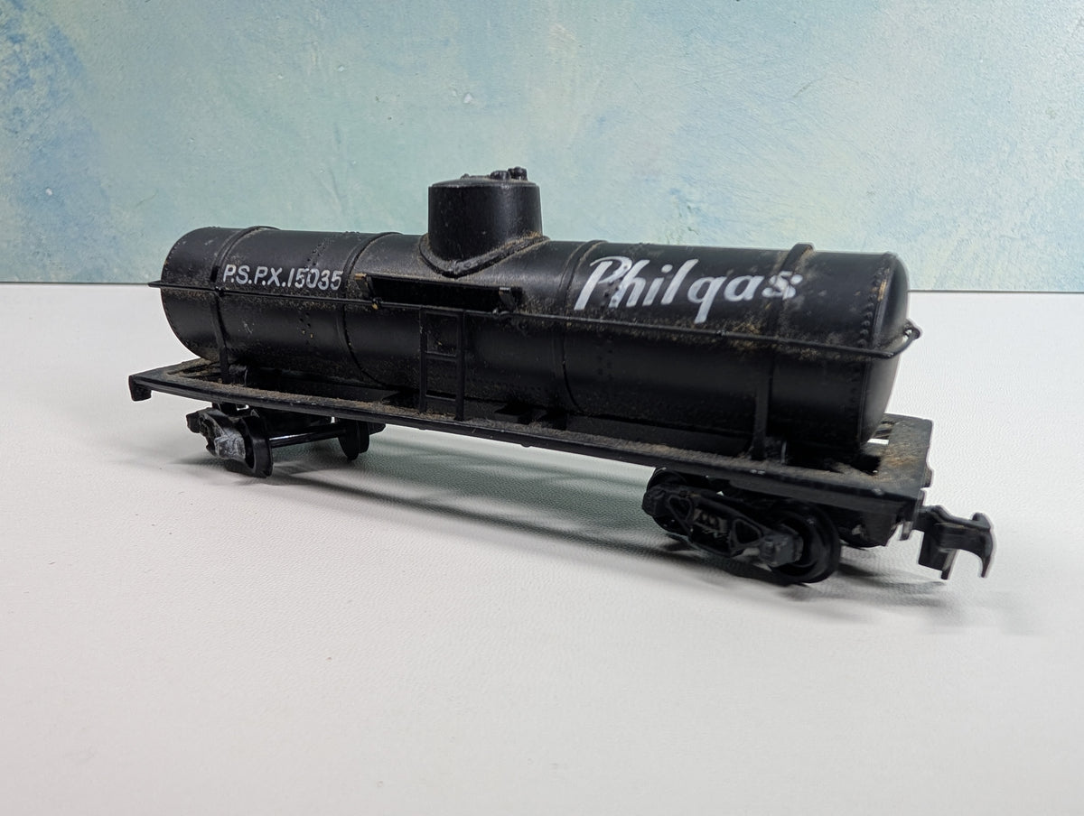 USED HO Scale Single Dome Tank Car, Metal Vintage Philgas PSPX #15035