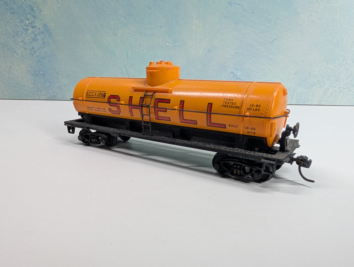 USED HO Scale Single Dome Tank Car SHELL SCCX #1268