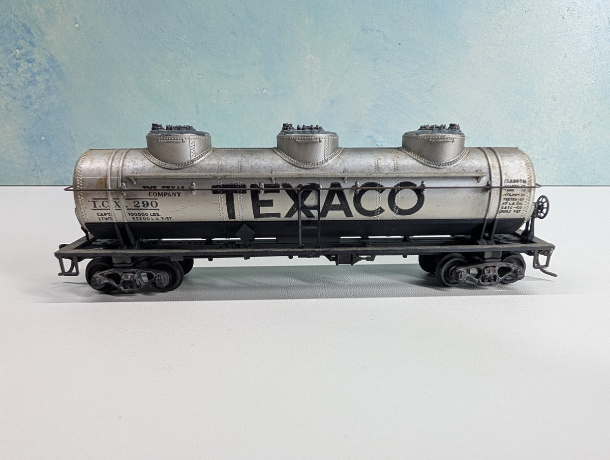 USED Athearn HO Scale Triple Dome Tank Car Texaco TCX #290