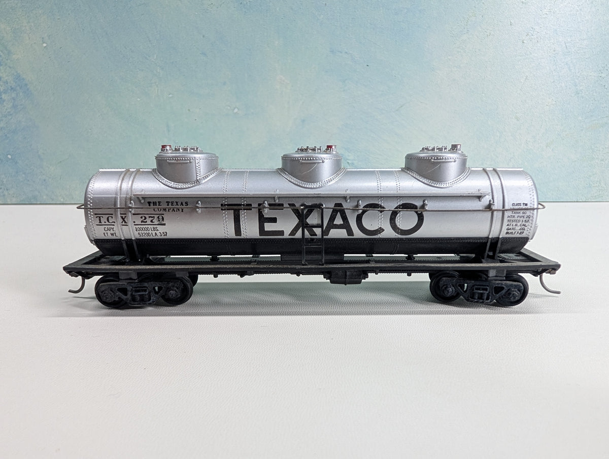 USED Athearn HO Scale Triple Dome Tank Car Texaco TCX #279