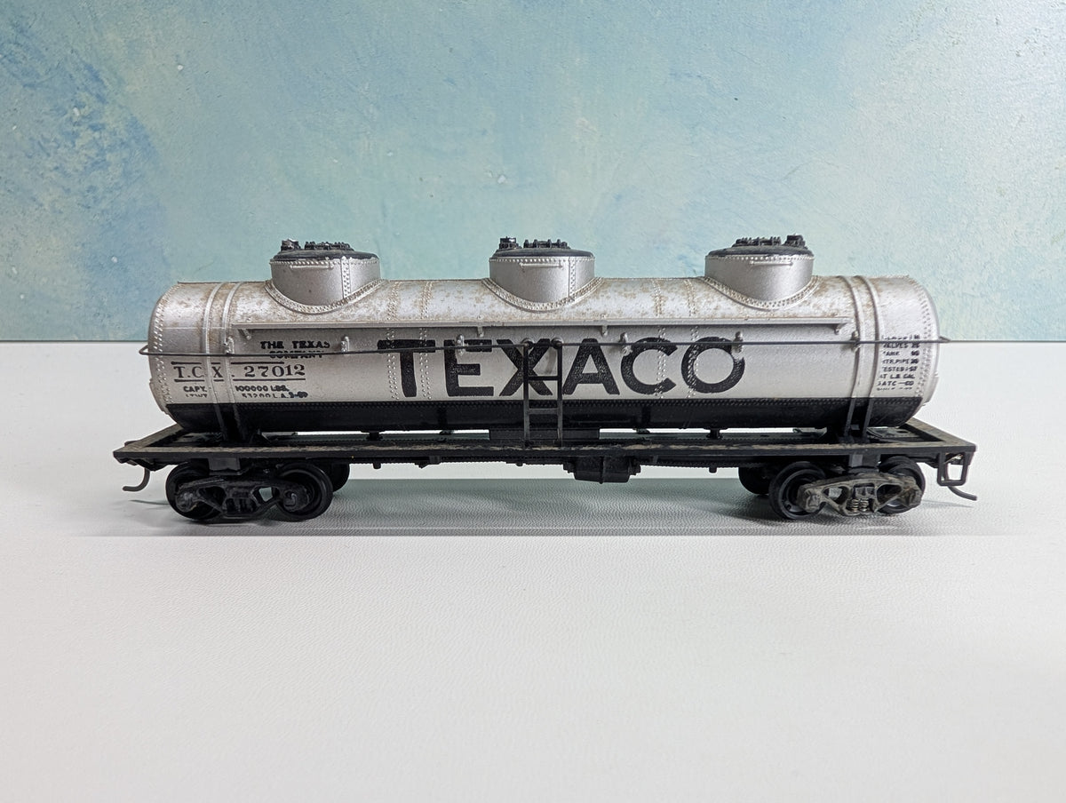 USED Athearn HO Scale Triple Dome Tank Car Texaco TCX #27012