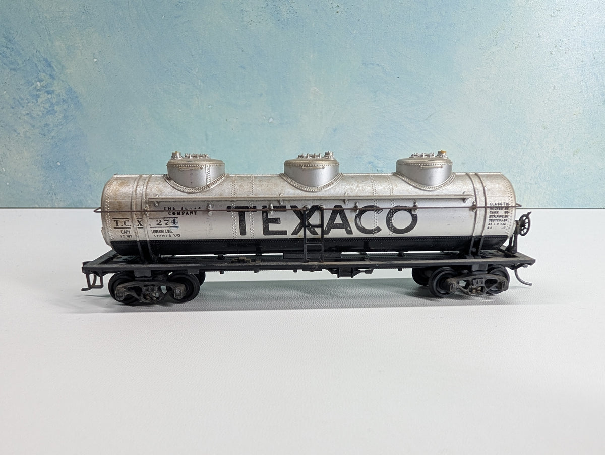 USED Athearn HO Scale Triple Dome Tank Car Texaco TCX #274