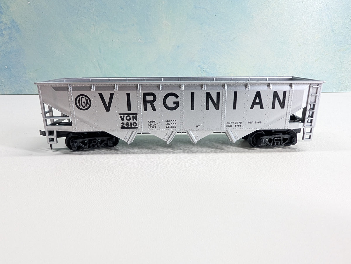 USED Tyco HO Scale Quad Hopper Virginian VGN #2610