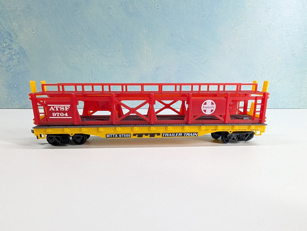 USED Life-Like HO Scale Auto Carrier Santa Fe MTTX #97566