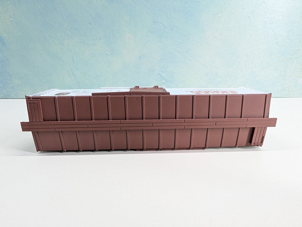 USED TRAIN MINIATURE HO Scale 40' Wood Box Car, Tobacco Series Sugar Barrel JM #1103 Metal Wheels