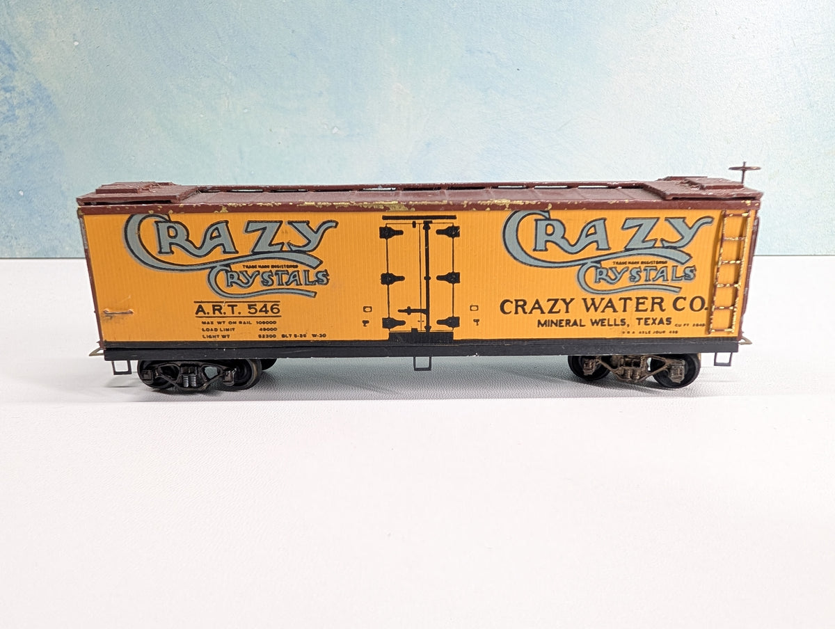 USED HO Scale 40' Box Car, Metal Crazy Crystals Water ART #546