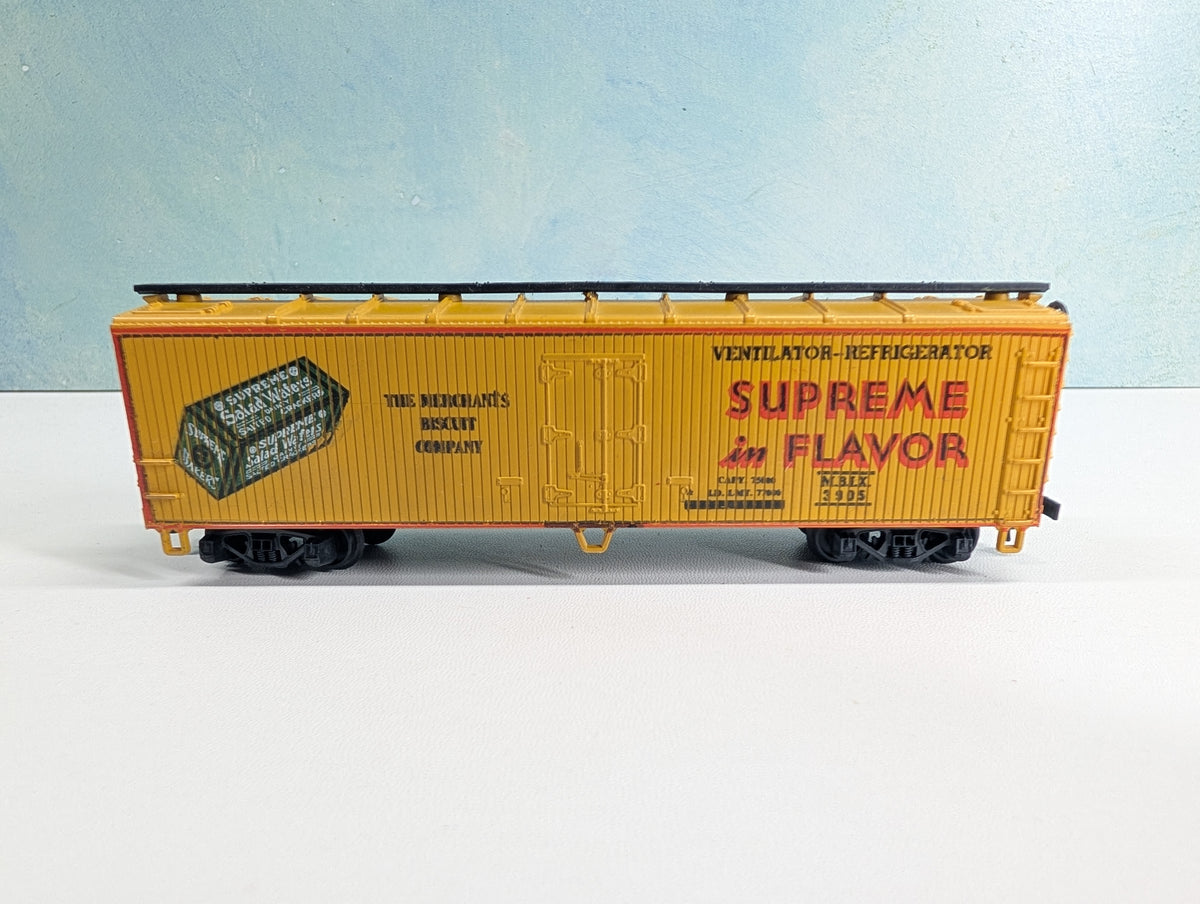 USED AHM HO Scale 40' Wooden Reefer Box Car Supreme Salad Wafers MBIX #3905