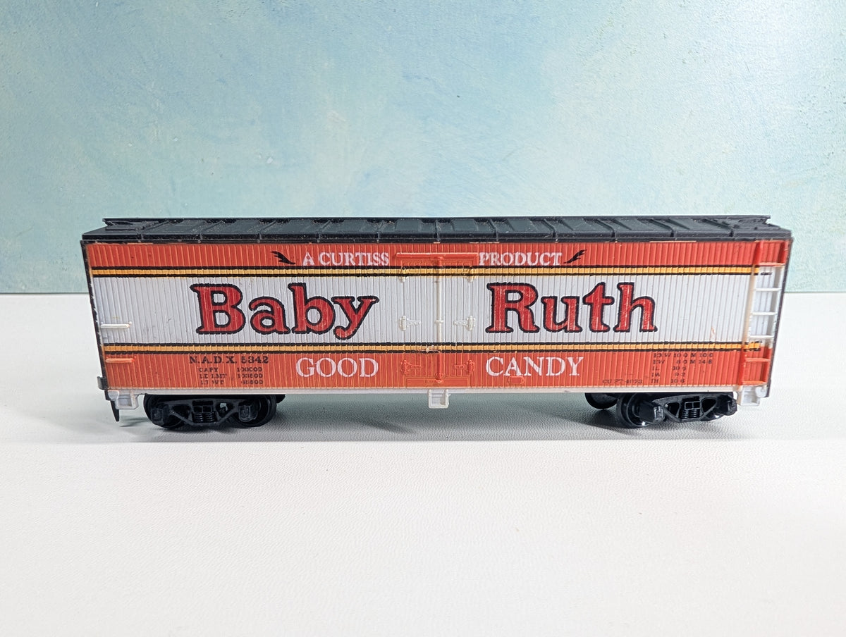 USED Tyco HO Scale 40' Wooden Reefer Box Car Baby Ruth NADX #5342