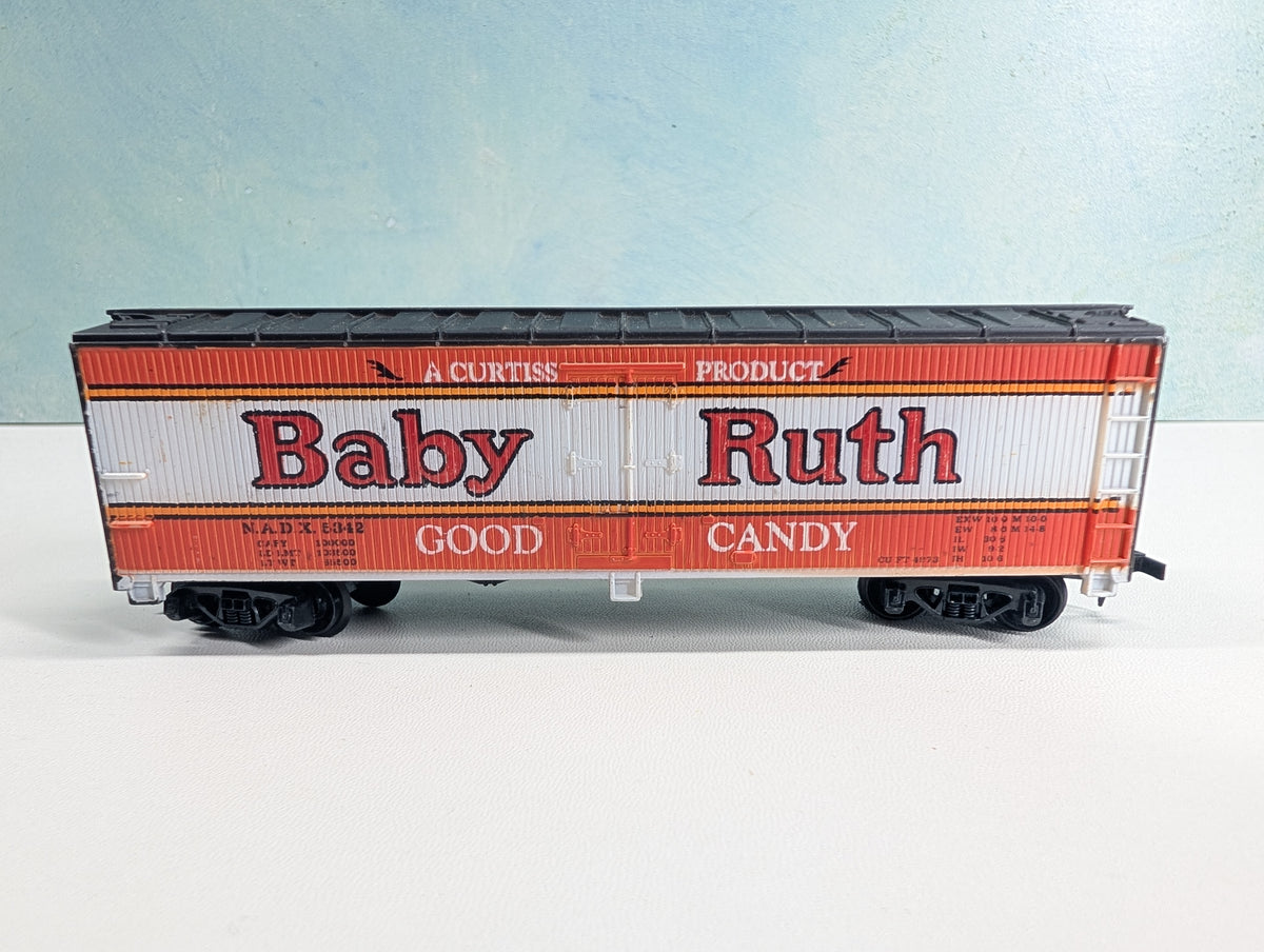 USED Tyco HO Scale 40' Wooden Reefer Box Car Baby Ruth NADX #5342