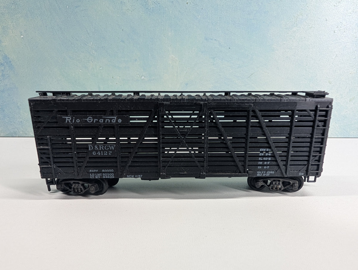 USED Athearn HO Scale 40' Cattle Stock Car Rio Grande D&RGW #64127