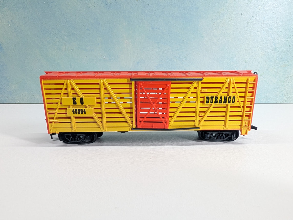 USED Tyco HO Scale 40' Cattle Stock Car Durango KC #40394