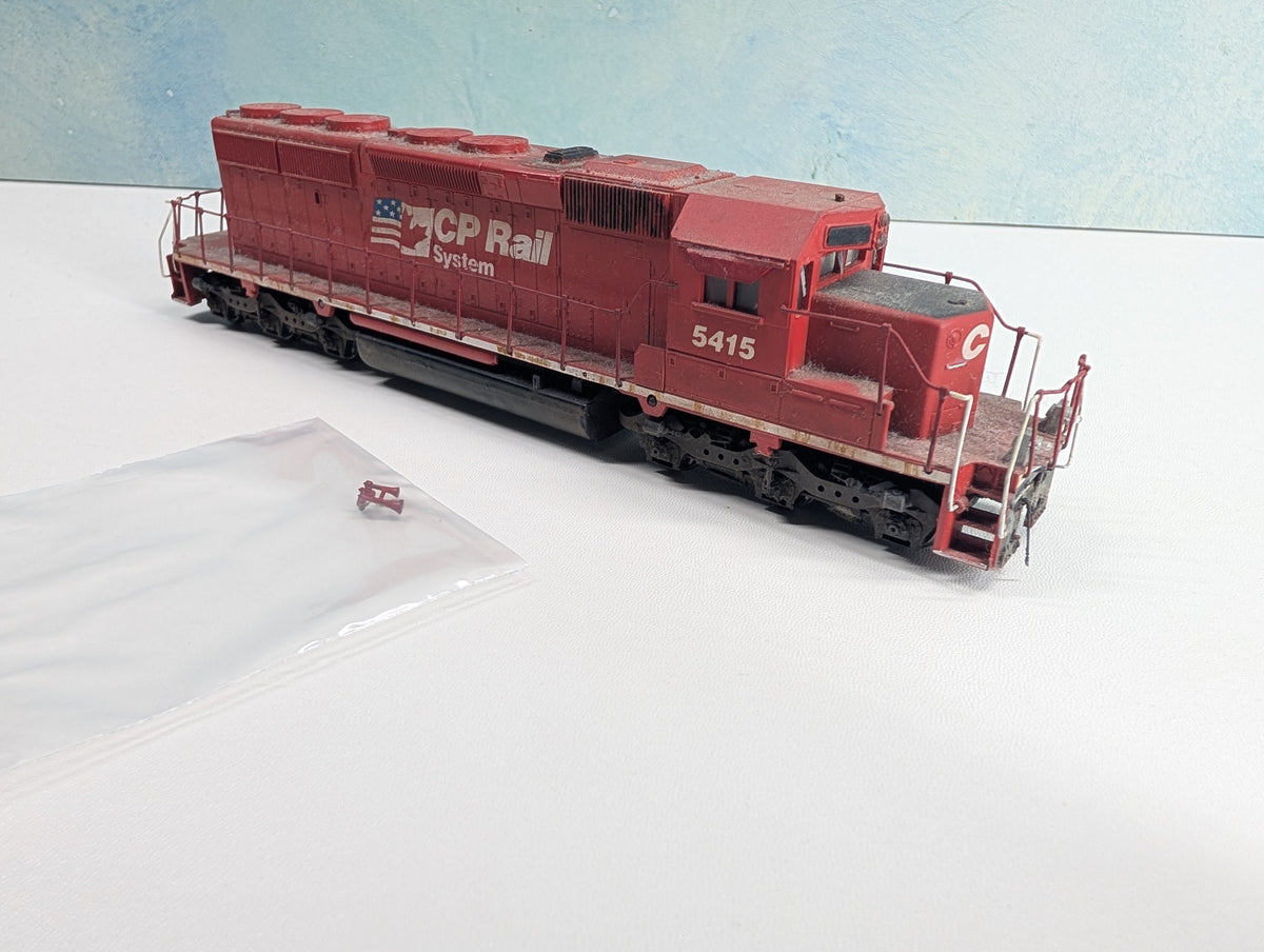 USED Athearn HO Scale SD40-2 Diesel Locomotive Canadian Pacific CP #5415 Weathered Ditch Lights - Tested! DC