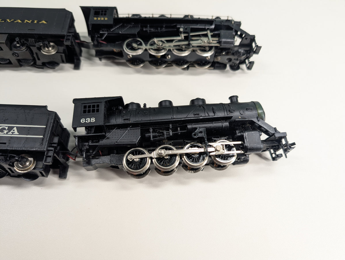 USED Tyco HO Scale Steam Locomotives, Chattanooga & Pennsylvania Parts/Repairs DC (2 pcs)