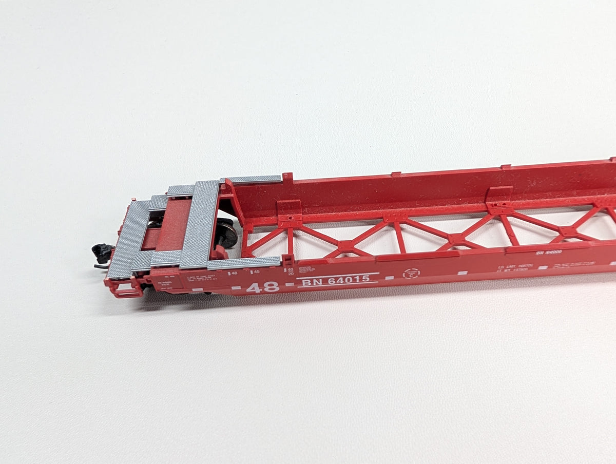 USED HO Scale Gunderson Husky Stack Burlington Northern BN #64015 Metal Wheels