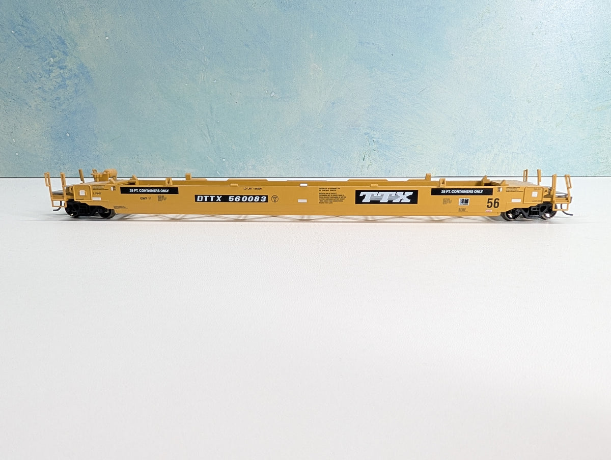 USED Athearn 91098 HO Scale 56' Well Car Trailer Train DTTX #560083 Metal Wheels