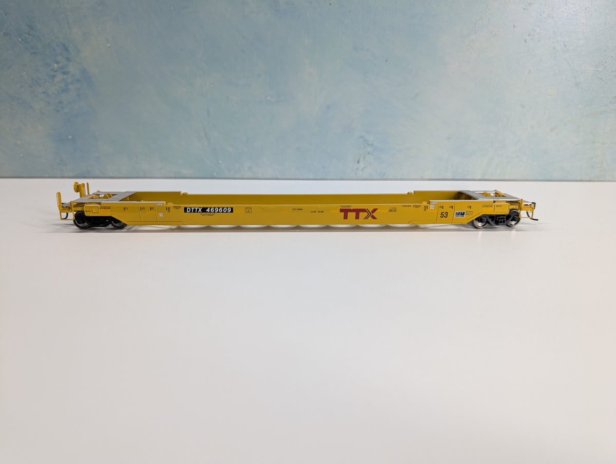 USED Walthers Proto 920-109017 HO Scale Gunderson Rebuilt A-P 53' Well Car TTX DTTX #469609 Metal Wheels