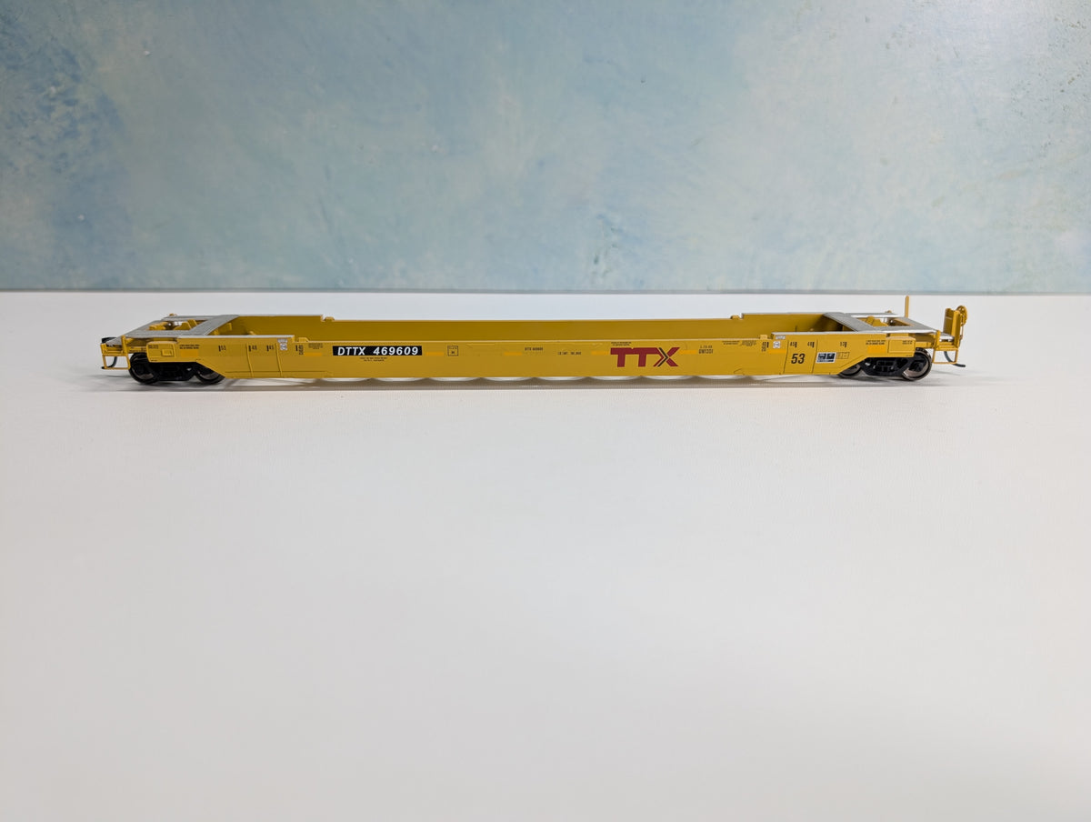 USED Walthers Proto 920-109017 HO Scale Gunderson Rebuilt A-P 53' Well Car TTX DTTX #469609 Metal Wheels
