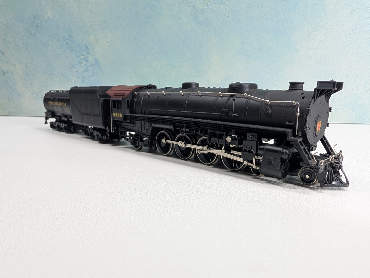 USED Mehano HO Scale 4-8-2 Steam Locomotive Pennsylvania PRR #8800 Runs Great DC