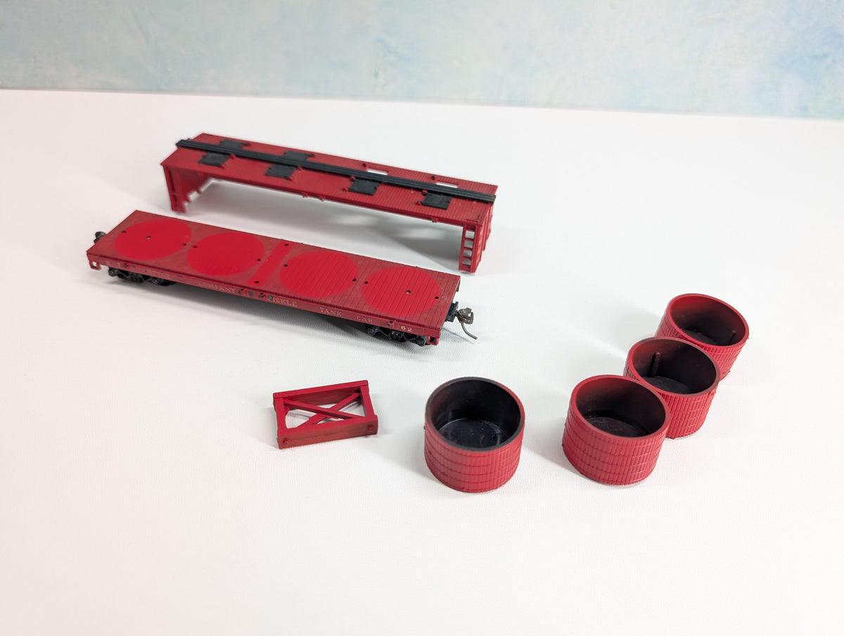 USED Athearn HO Scale Red Open-Sided Pickle Tank Car Heinz Company #62