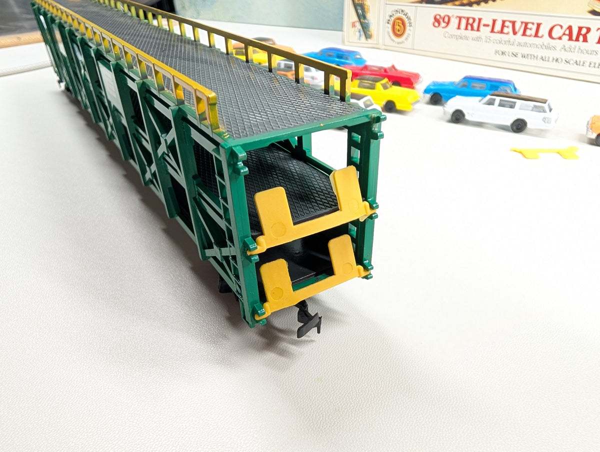 USED Bachmann 1264 HO Scale 89' Tri-Level Car Transporter Penn Central ETTX #905354