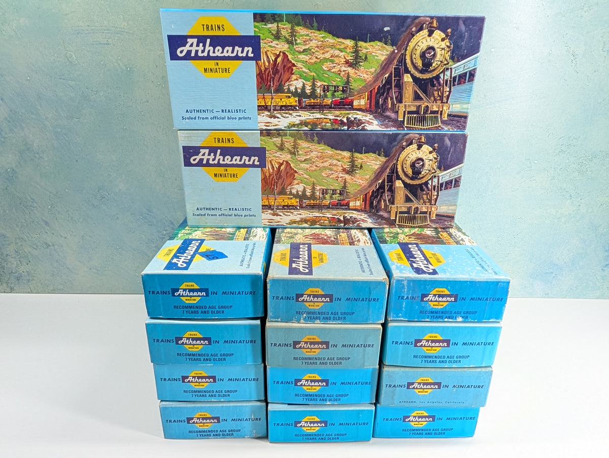 USED Athearn HO Scale Lot of Empty Long Train Boxes for Storage (14 pcs)