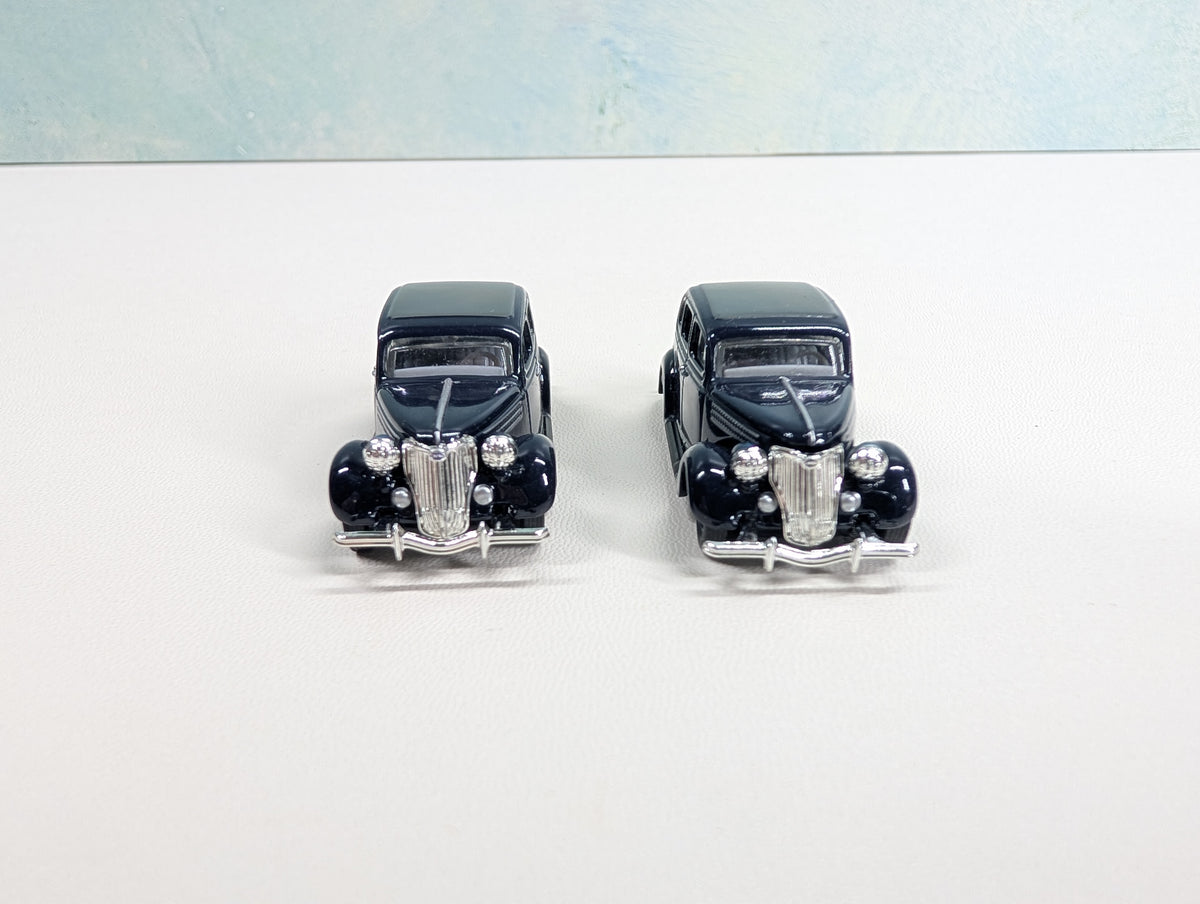 USED Classic Metal Works HO Scale '36 Ford ForDor, Dark Navy Blue (2 pcs)