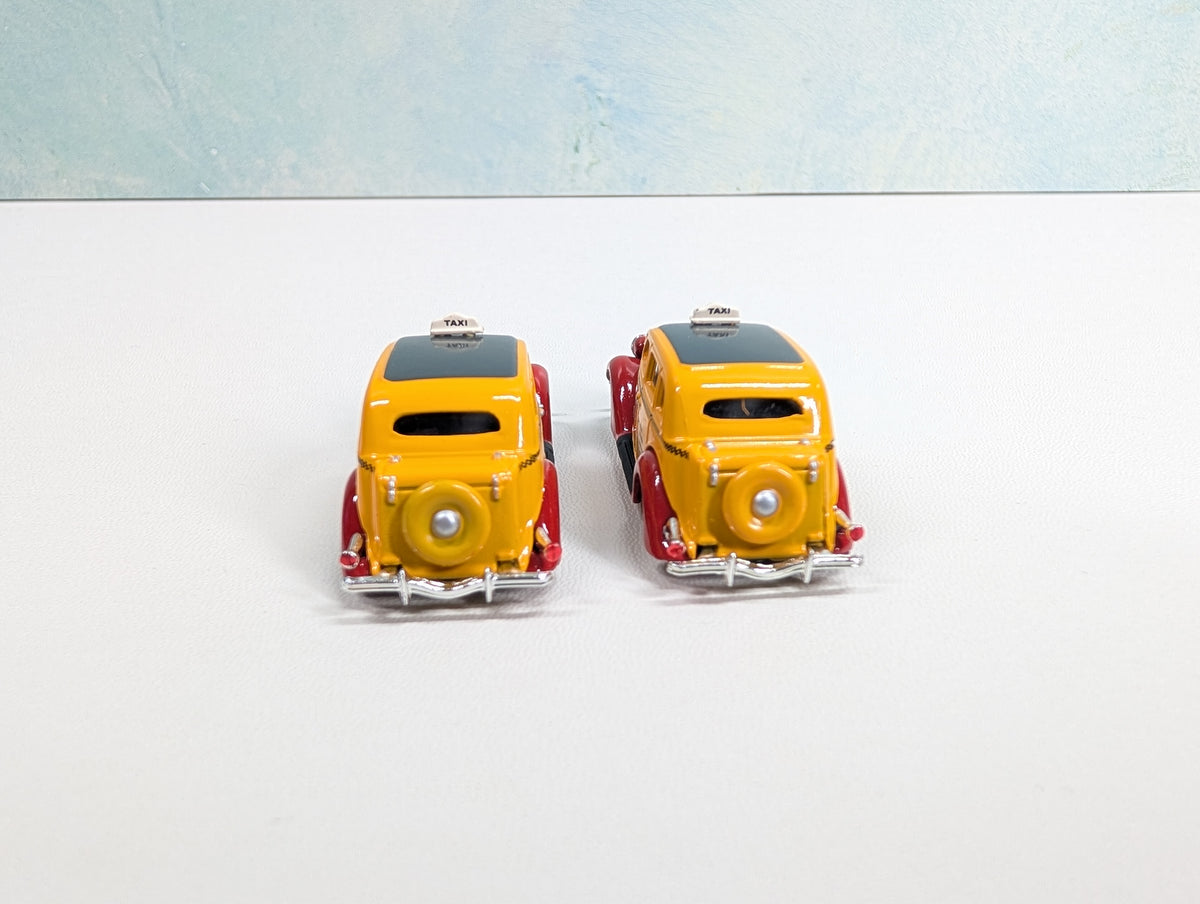 USED Classic Metal Works HO Scale '36 Ford ForDor, Yellow Cab (2 pcs)
